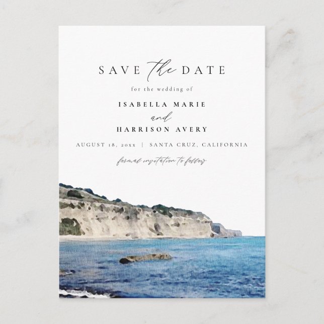 Santa Cruz Beach Skyline Postkarte (Vorderseite)