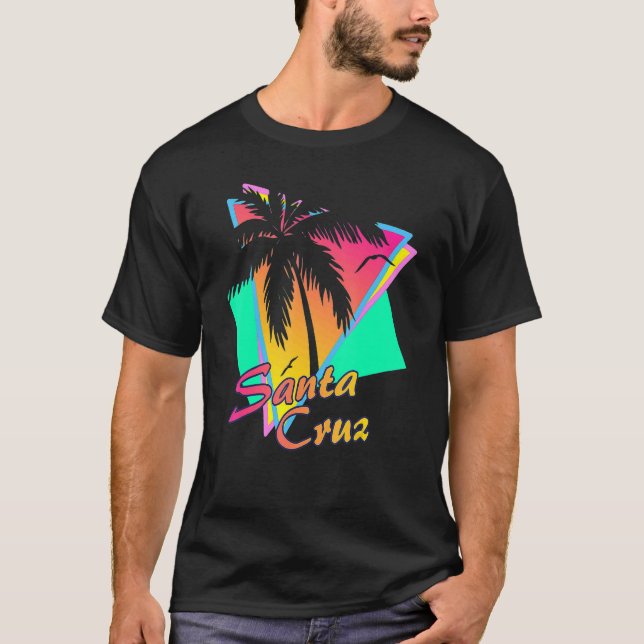 Santa Cruz Ca California 70er 80er Summer Retro Ei T-Shirt (Vorderseite)