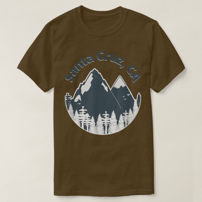 Santa Cruz CA Camping Wandern T-Shirt (Design vorne)