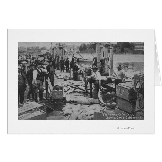 Santa Cruz, CA - Die Wharf-Szene des Fisherman (Vorderseite (Horizontal))