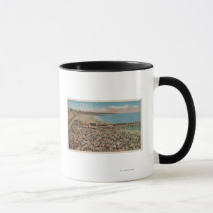 Santa Cruz, CA - Strand-Szene voll der Leute Tasse