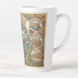 Santa Cruz California Art‑Nouveau Coast Milchtasse