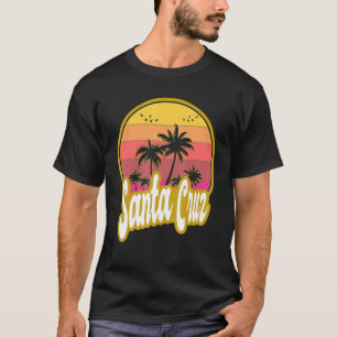 Santa Cruz California Beach Retro Sunset T-Shirt