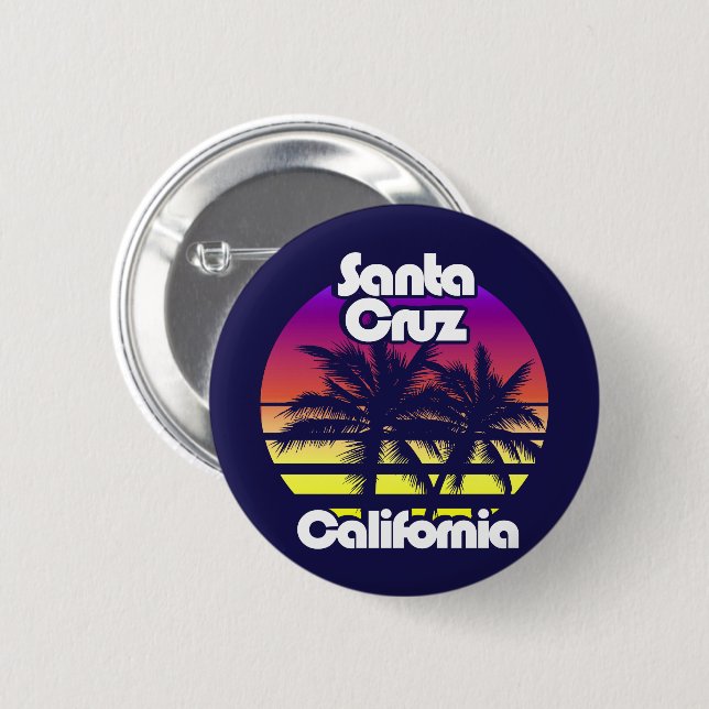 Santa Cruz California Button (Vorne & Hinten)