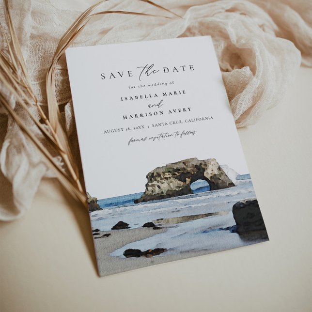 SANTA CRUZ California Coast Skyline Save the Date Einladung (Von Creator hochgeladen)
