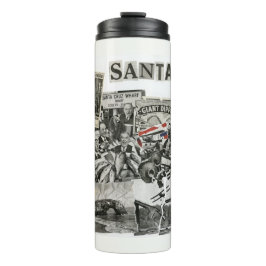 Santa Cruz California Collage – Protest Art Thermosbecher