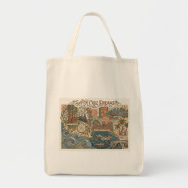 Santa Cruz California Dreams Map UCSC Surfing Tragetasche