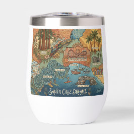 Santa Cruz California Dreams Map – Vibrant Coast