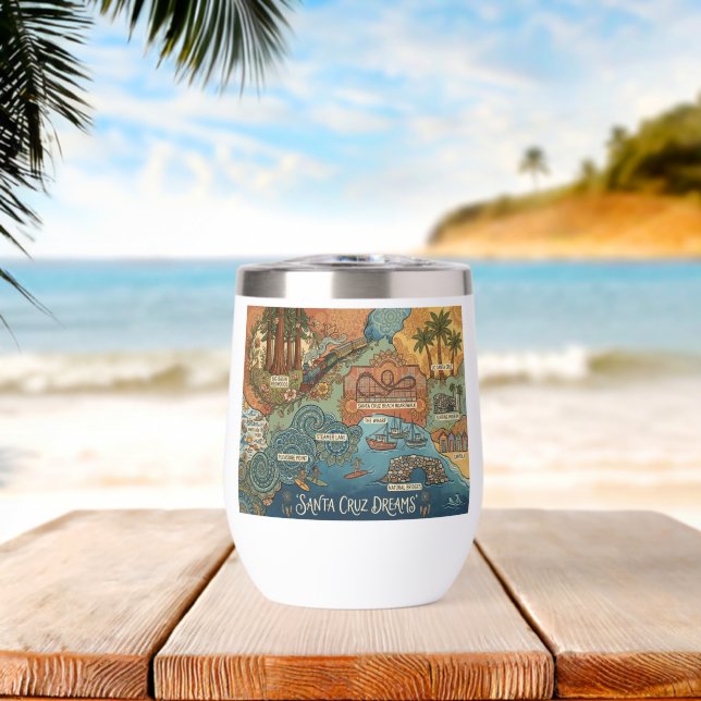Santa Cruz California Dreams Map – Vibrant Coast (Strand (gedreht))