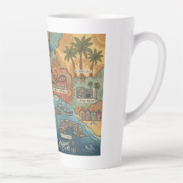 Santa Cruz California Dreams Map – Vibrant Coast Milchtasse