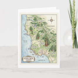 Santa Cruz California Hiking Map Big Basin Karte
