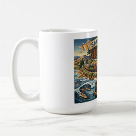 Santa Cruz California Illustrated Map UCSC Wharf Kaffeetasse