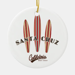 Santa Cruz California Keramik Ornament