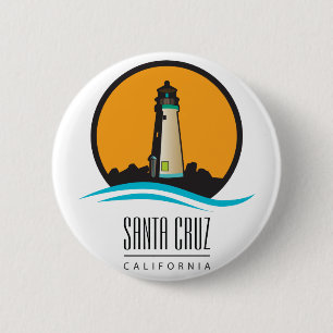 Santa Cruz California Leuchtturm Button