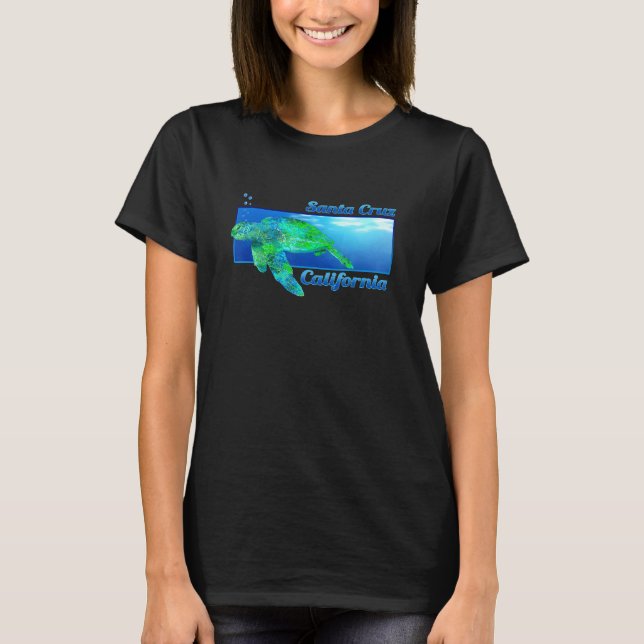 Santa Cruz California Meeresschildkröte T-Shirt (Vorderseite)
