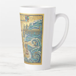 Santa Cruz California Mosaic Map Boardwalk Beach Milchtasse