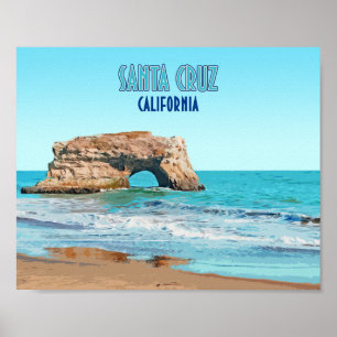 Santa Cruz California Natural Bridges Staat Beach Poster