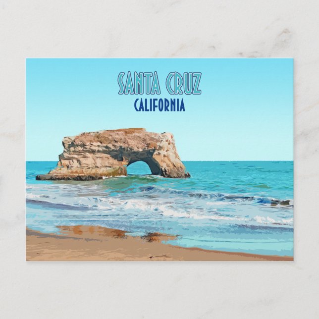 Santa Cruz California Natural Bridges Staat Beach Postkarte (Vorderseite)