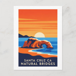 Santa Cruz California – Natural Bridges Sunset Postkarte