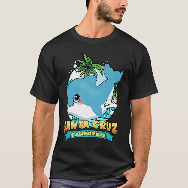 SANTA CRUZ CALIFORNIA Niedlich Baby Dolphin Beach  T-Shirt (Vorderseite)