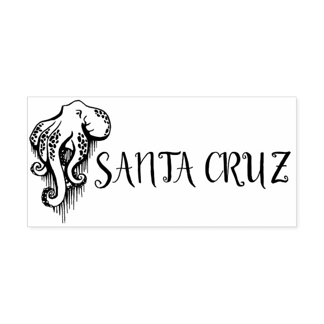 Santa Cruz California Octopus Rubber Briefmarke Gummistempel (Prägung)
