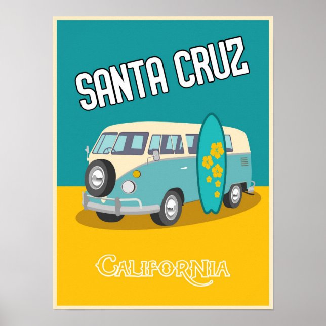 SANTA CRUZ CALIFORNIA REISE POSTER (Vorne)