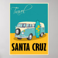 Santa Cruz California Reiseplakat