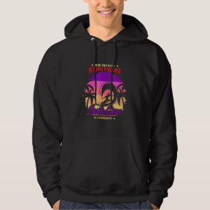 Santa Cruz California Retro Vintag Surfparadi Hoodie