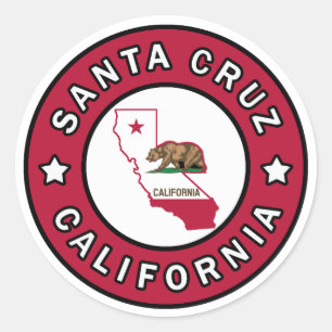 Santa Cruz California Runder Aufkleber