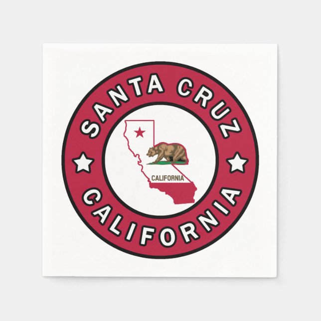 Santa Cruz California Serviette (Vorderseite)