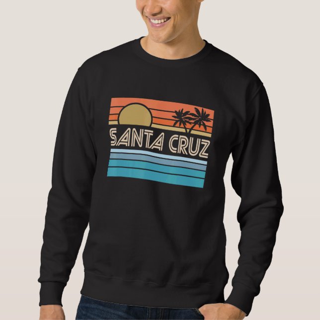 Santa Cruz California Sunset 70er 80er Surfer Summ Sweatshirt (Vorderseite)