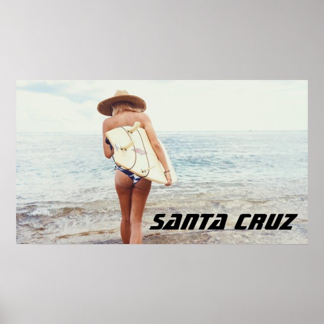 Santa Cruz California Surfer Girl Poster (Vorne)