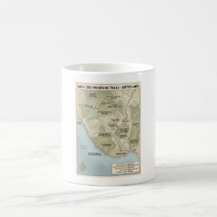 Santa Cruz California Trail Karte Redwood & Küste Kaffeetasse