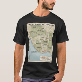 Santa Cruz California Trail Map Redwood & Coastal  T-Shirt