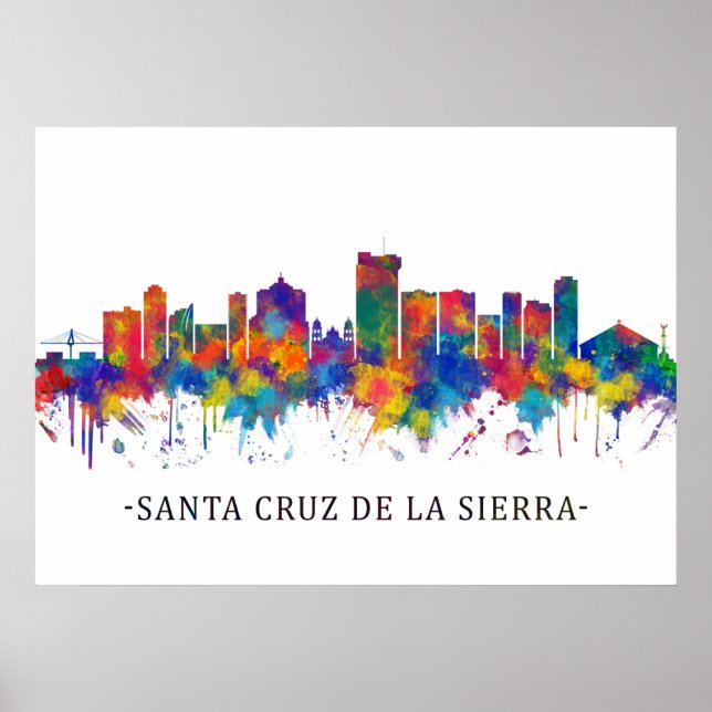 Santa Cruz de la Sierra Bolivia Skyline Poster (Vorne)
