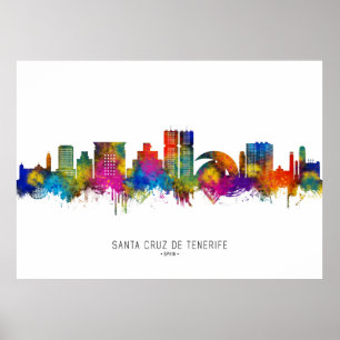 Santa Cruz de Tenerife Spanien Skyline Poster