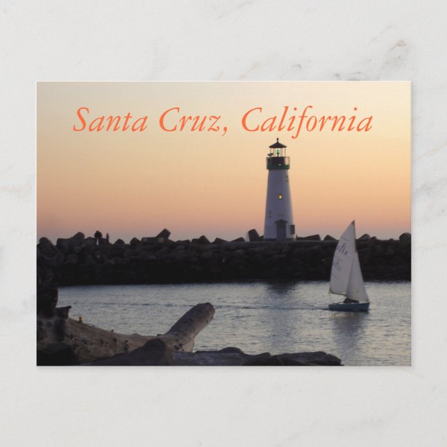 Santa Cruz Hafen Kalifornien Reisen Postkarte (Vorderseite)