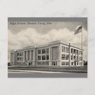 Santa Cruz Highschool Vintag Postcard Postkarte