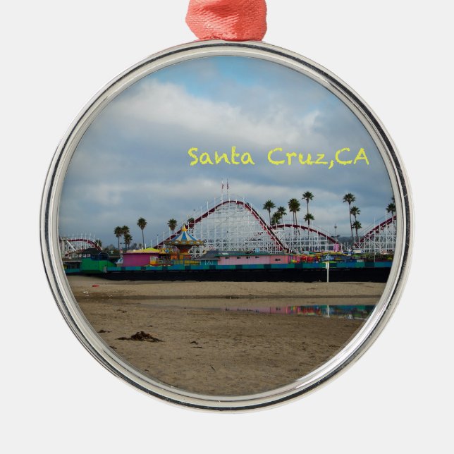 Santa Cruz Kalifornien Ornament Aus Metall (Vorne)