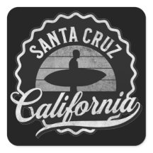 Santa Cruz Kalifornien Surfen Schwarz Weiß Vintage