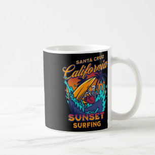 Santa Cruz Kalifornien Surfen Skelett Sonnenunterg Kaffeetasse