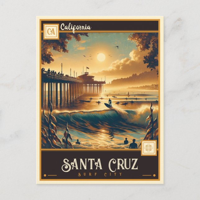 Santa Cruz, Kalifornien | VINTAG Postkarte (Vorderseite)