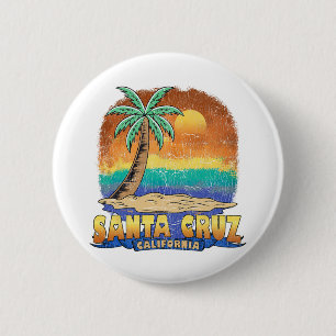 Santa Cruz Kalifornien Vintage abgenutzt Souvenir Button