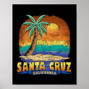 Santa Cruz Kalifornien Vintage abgenutzt Souvenir Poster