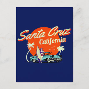 Santa Cruz Kalifornien Vintage Kunst  Postkarte