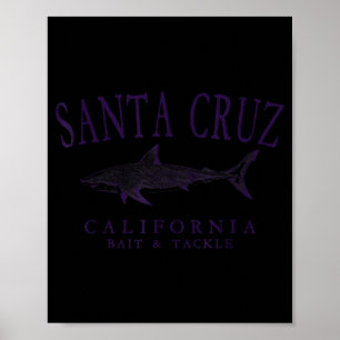 Santa Cruz Kalifornien Vintage Pflaume Kunst Angel Poster