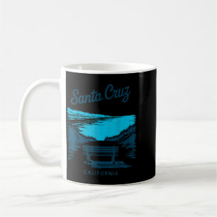 Santa Cruz Kalifornien Vintage-Reise Panoramablick Kaffeetasse