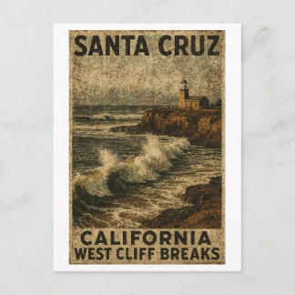 Santa Cruz Kalifornien West Cliff Steamer Lane Postkarte