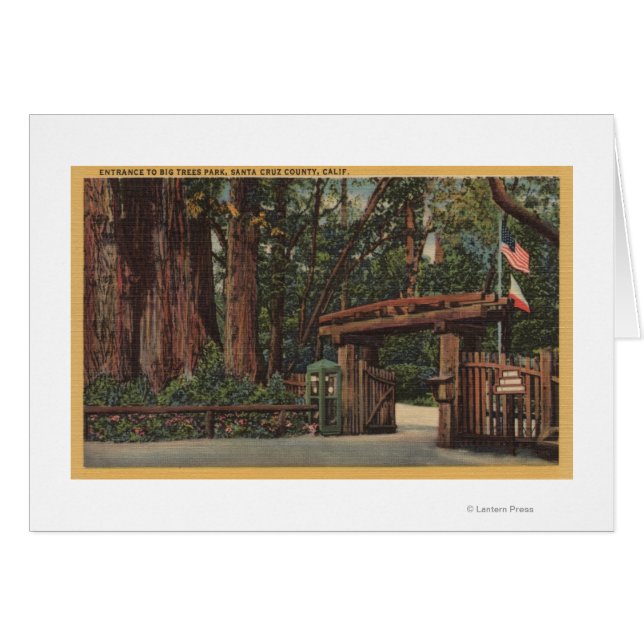 Santa Cruz Landkreis, CA Eintritt in den Park der  (Vorderseite (Horizontal))
