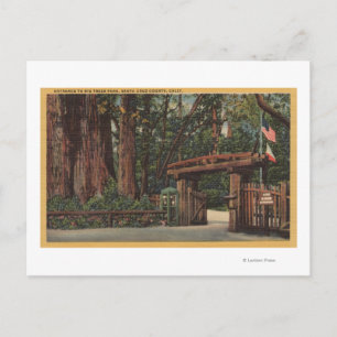 Santa Cruz Landkreis, CA Eintritt in den Park der  Postkarte
